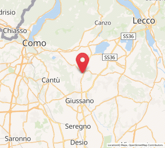 Map of Lurago d'Erba, Lombardy
