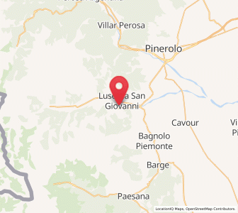 Map of Luserna, Piedmont