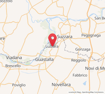 Map of Luzzara, Emilia-Romagna