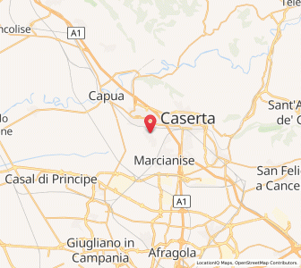 Map of Macerata Campania, Campania