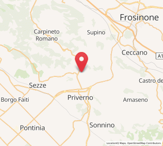 Map of Maenza, Lazio