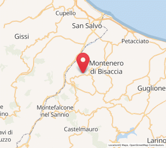 Map of Mafalda, Molise