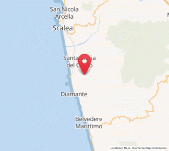 Map of Maierà, Calabria