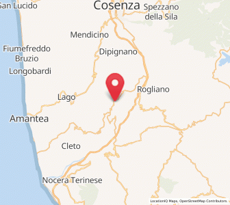 Map of Malito, Calabria