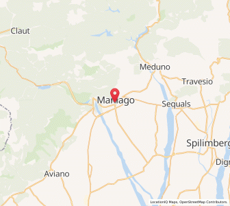 Map of Maniago, Friuli Venezia Giulia
