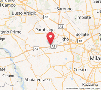 Map of Mantegazza, Lombardy