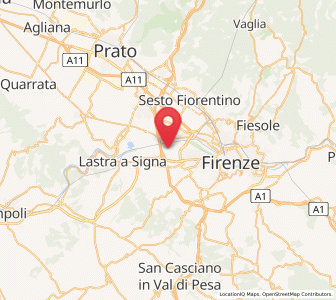 Map of Mantignano-Ugnano, Tuscany