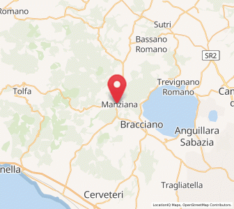 Map of Manziana, Lazio