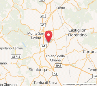Map of Marciano della Chiana, Tuscany