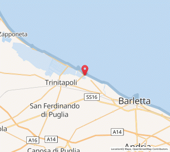 Map of Margherita di Savoia, Apulia