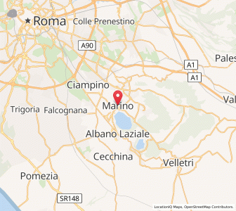 Map of Marino, Lazio
