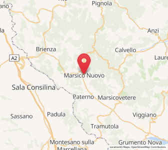 Map of Marsico Nuovo, Basilicate
