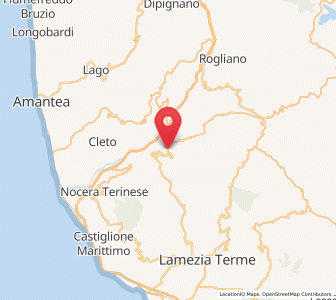 Map of Martirano, Calabria