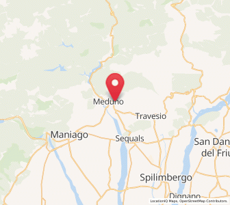 Map of Meduno, Friuli Venezia Giulia