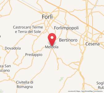 Map of Meldola, Emilia-Romagna