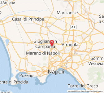 Map of Melito di Napoli, Campania