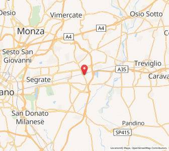 Map of Melzo, Lombardy