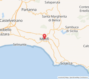 Map of Menfi, Sicily