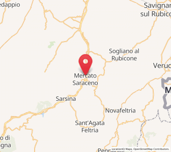 Map of Mercato Saraceno, Emilia-Romagna