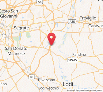 Map of Merlino, Lombardy