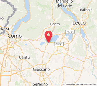 Map of Merone, Lombardy