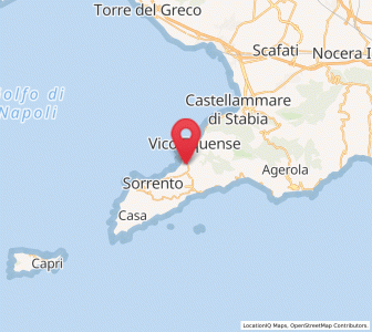 Map of Meta, Campania
