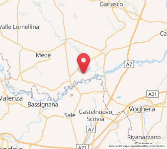 Map of Mezzana Bigli, Lombardy