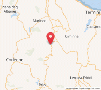 Map of Mezzojuso, Sicily