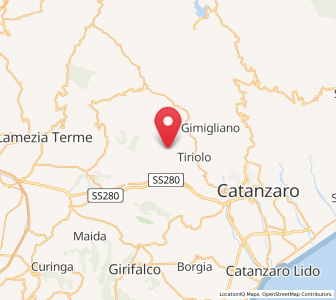 Map of Miglierina, Calabria