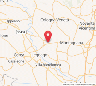 Map of Minerbe, Veneto