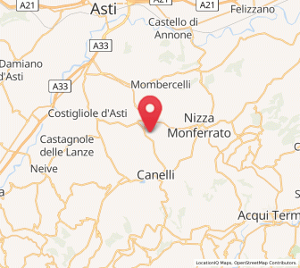 Map of Moasca, Piedmont