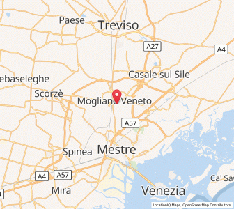 Map of Mogliano Veneto, Veneto