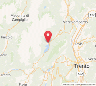 Map of Molveno, Trentino-Alto Adige