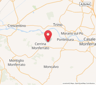 Map of Mombello Monferrato, Piedmont