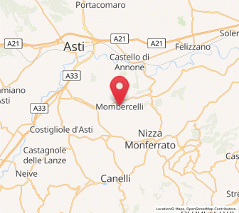 Map of Mombercelli, Piedmont