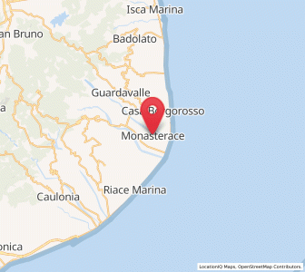 Map of Monasterace, Calabria