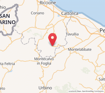 Map of Mondaino, Emilia-Romagna