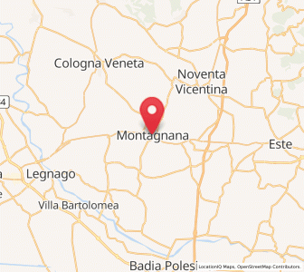 Map of Montagnana, Veneto