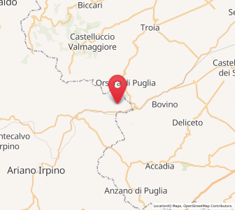 Map of Montaguto, Campania