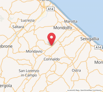 Map of Monte Porzio, The Marches
