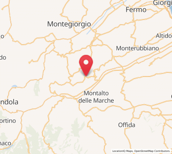 Map of Monte Rinaldo, The Marches