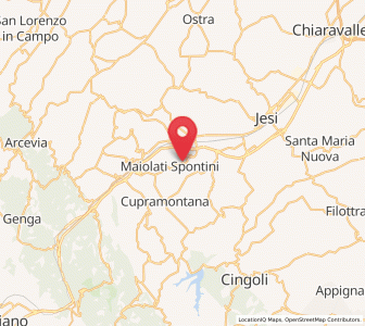Map of Monte Roberto, The Marches