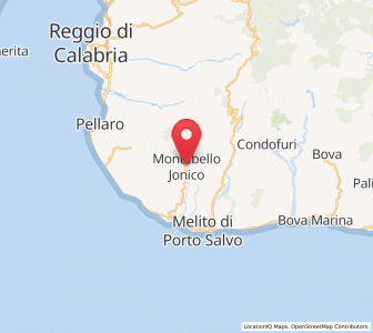 Map of Montebello Jonico, Calabria