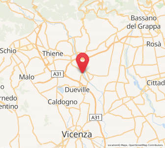 Map of Montecchio Precalcino, Veneto