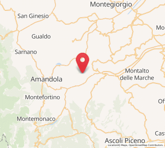 Map of Montefalcone Appennino, The Marches