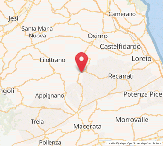 Map of Montefano, The Marches