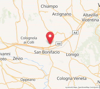 Map of Monteforte d'Alpone, Veneto