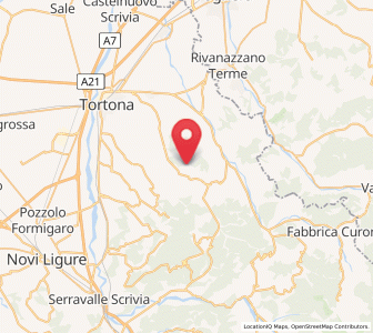 Map of Montegioco, Piedmont