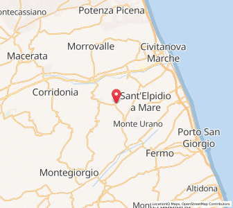 Map of Montegranaro, The Marches