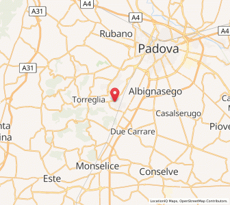 Map of Montegrotto Terme, Veneto